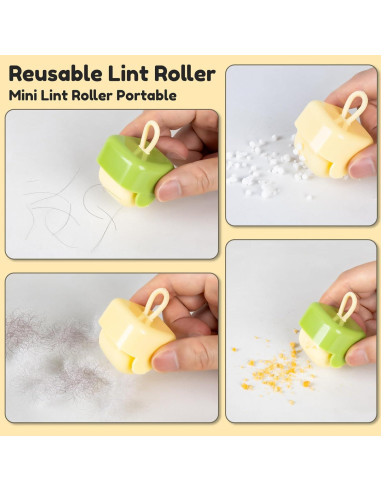 3 Piezas Rodillo Quitapelusas Reutilizable Lifeqian Beige