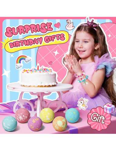 Bolas de Baño Unicornio Sanyi - 6 Unidades con Pulsera