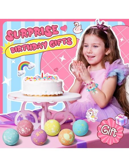 Bolas de Baño Unicornio Sanyi - 6 Unidades con Pulsera