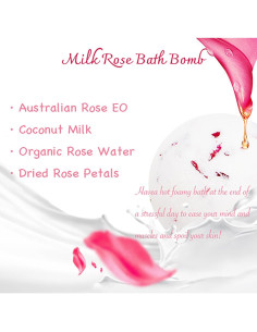 Juego de Bombas de Baño Fumgranth con Aceite Esencial Leche de Rosa 2 Pack 2