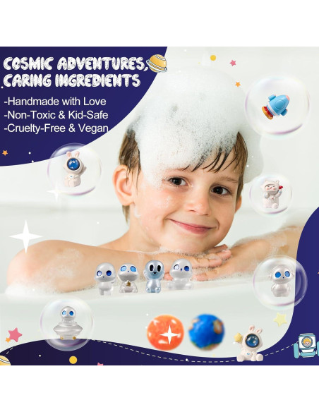 Paquete de 20 Bombas de Baño SudsyRoar con Juguetes Espaciales