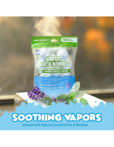Bolas de Baño de Vapor Tub Works para Niños - 12 Unidades Eucalipto