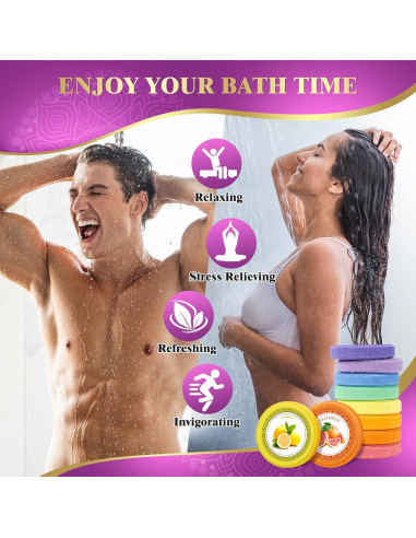 Bombas de Vapor para Ducha Qivatex - Aromaterapia Relax 30g