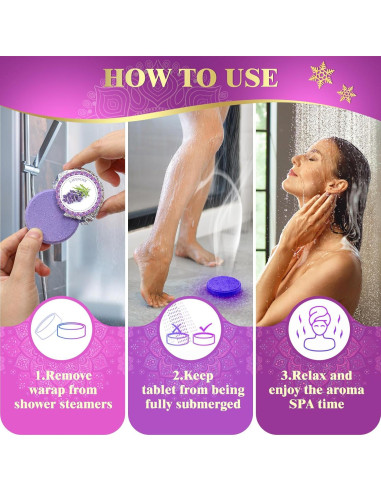 Bombas de Vapor para Ducha Qivatex - Aromaterapia Relax 30g