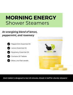 Bombas de Ducha Aromaterapia Menta y Limón - 10 Unidades 2