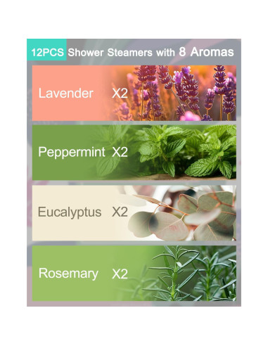 Set de Bombas de Ducha Aromaterapia OYEKEEP - 12 Piezas