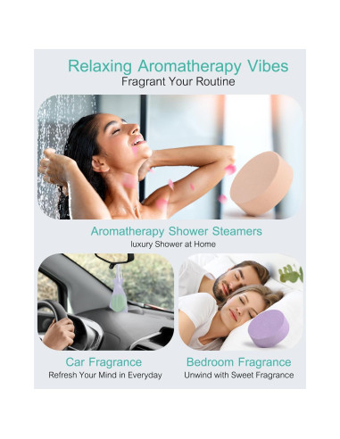 Set de Bombas de Ducha Aromaterapia OYEKEEP - 12 Piezas