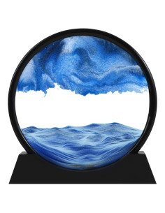 AXELIP Imagen de Arena en Movimiento 3D Azul 17.78 cm