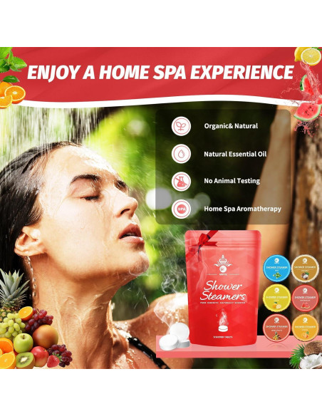 Bombas de Ducha Aromaterapia MR MIRYE - 6 Paquetes de Aceites Esenciales