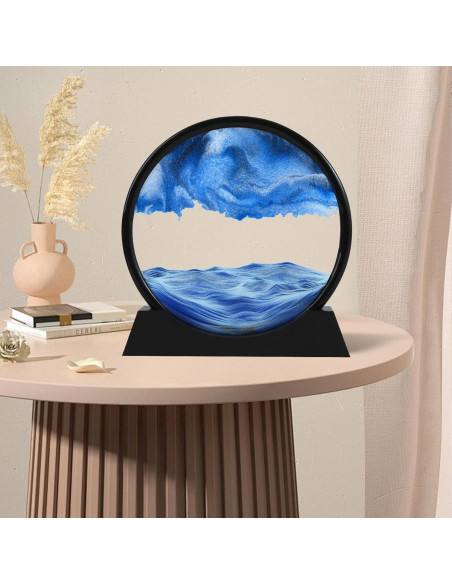 AXELIP Imagen de Arena en Movimiento 3D Azul 17.78 cm