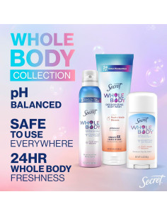 Desodorante Corporal Secreto para Mujeres Stick + Spray 68g + 99g 2