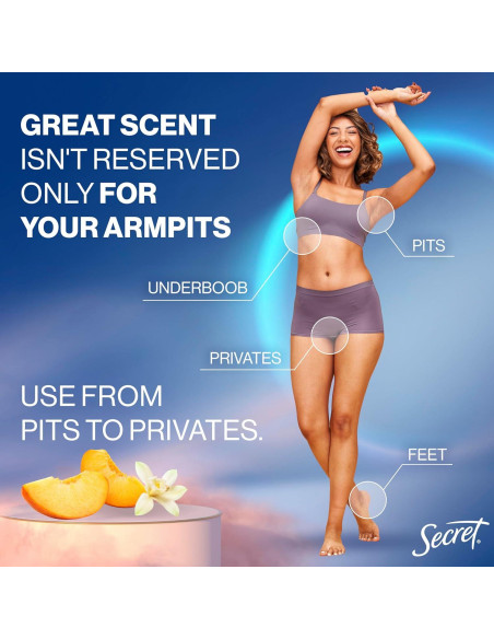 Desodorante Corporal Secreto para Mujeres Stick + Spray 68g + 99g