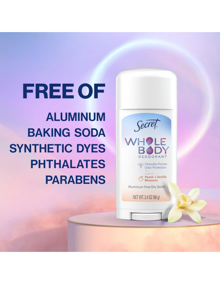 Desodorante Corporal Secreto para Mujeres Stick + Spray 68g + 99g