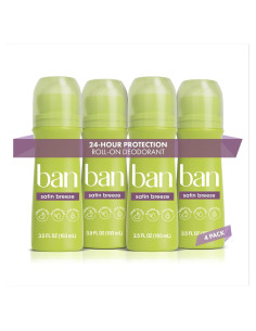 Ban Desodorante Antitranspirante Roll-on Brisa Satinada 4x99.22ml