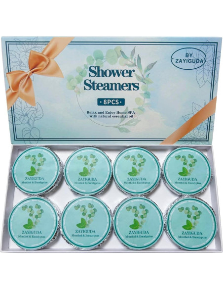Paquete de 8 Bombas de Ducha Aromaterapia ZAYISHOWER Eucalipto