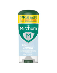 Antitranspirante Gel Mitchum para Hombres 96g Sin Fragancia 2 Pzas
