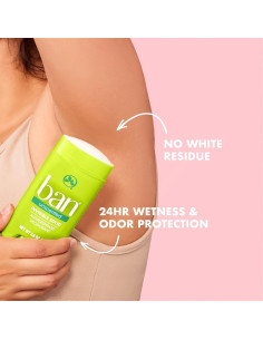 Desodorante Antitranspirante Ban Sólido Invisible Sin Fragancia 4x73.71g 2
