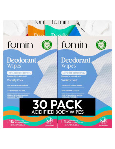 Toallitas Desodorantes Biodegradables Fomin - 30 Unidades Viaje