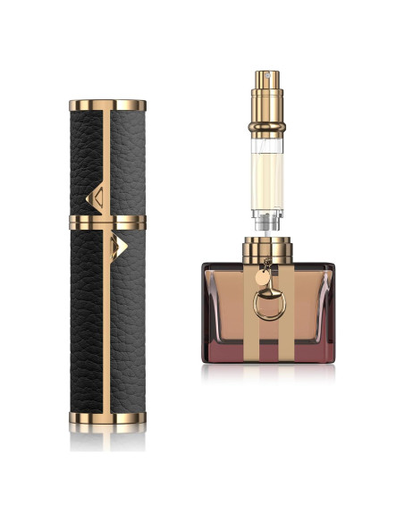 Atomizador Mini Refillable 5ml 3zorqinron Negro Cuero