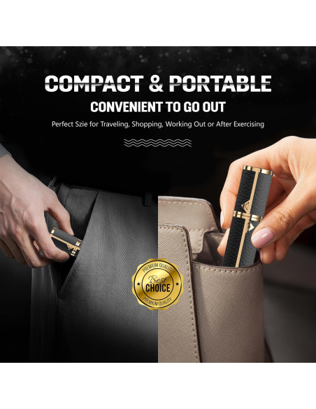 Atomizador Mini Refillable 5ml 3zorqinron Negro Cuero