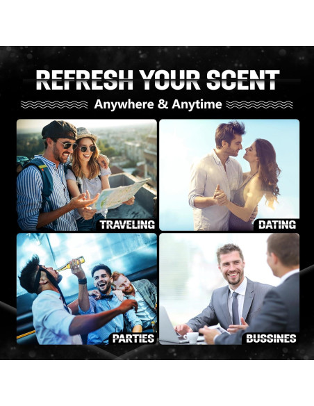 Atomizador Mini Refillable 5ml 3zorqinron Negro Cuero