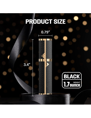 Atomizador Mini Refillable 5ml 3zorqinron Negro Cuero