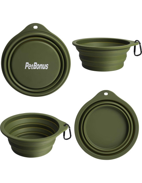 Cuencos de Silicona Colapsables PetBonus 2-Pack 591 ml