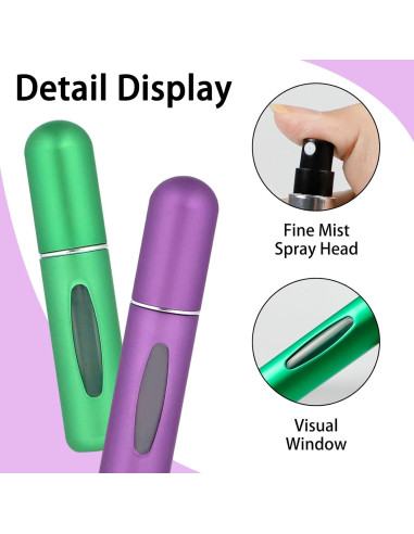 10 Botellas Atomizadoras Rellenables LIOUCBD 5ml Viaje