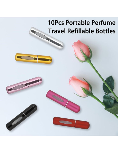 10 Botellas Atomizadoras Rellenables LIOUCBD 5ml Viaje