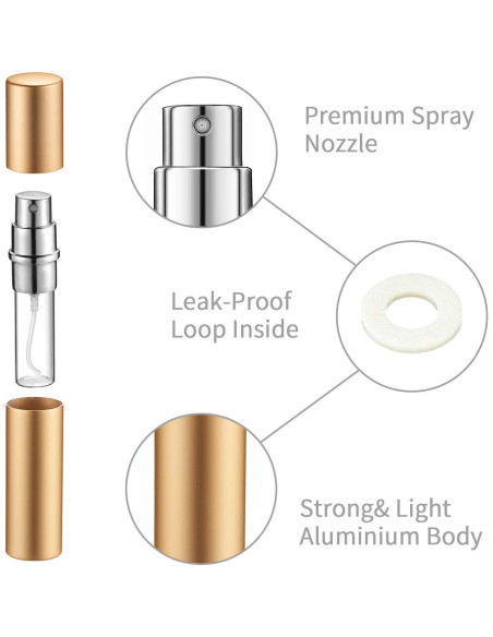 Atomizadores de Perfume Boao 14 Pcs 5 ml Recargables Multicolor