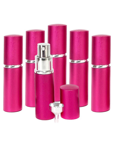 Atomizadores de Perfume YOUZEY 6 Piezas Recargables Rosa Fucsia