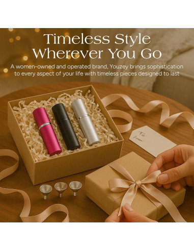 Atomizadores de Perfume YOUZEY 6 Piezas Recargables Rosa Fucsia