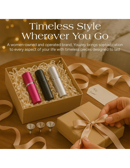 Atomizadores de Perfume YOUZEY 6 Piezas Recargables Rosa Fucsia