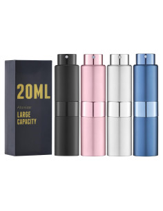 Atomizador de Perfume 20ML Owlyee 4PCS Reutilizables Viaje