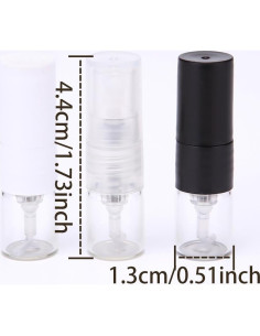 9 Botellas de Spray Rellenables BFLCTTBD 1ml Vidrio Multicolor 2