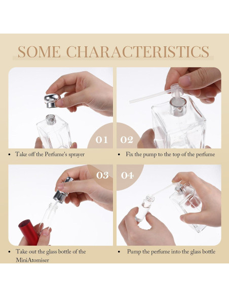 21 Piezas Botellas Mini Spray Recargables 10ml Simmaro