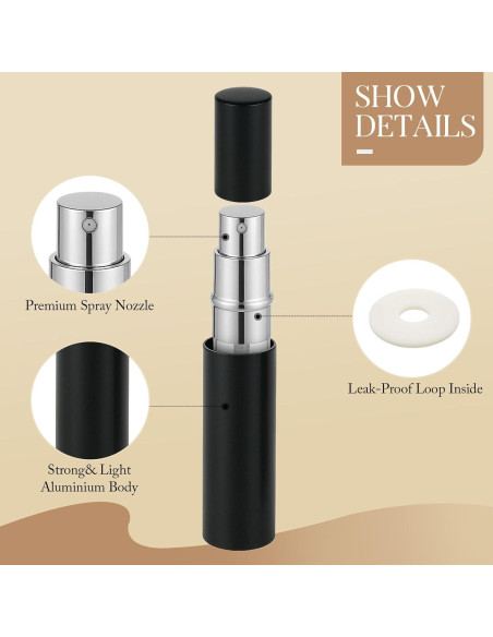 21 Piezas Botellas Mini Spray Recargables 10ml Simmaro