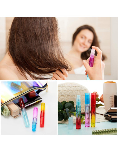 18 Mini Botellas de Spray de Vidrio 8 ml Patelai - Colores Gradientes