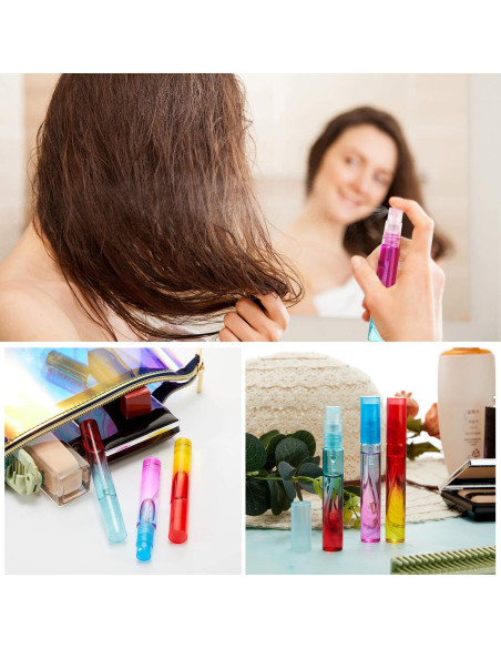 18 Mini Botellas de Spray de Vidrio 8 ml Patelai - Colores Gradientes