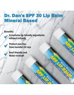 Bálsamo Labial Mineral SPF 30 Dr. Dan - Paquete de 3 2