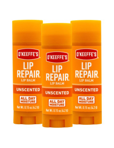 Bálsamo Labial O'Keeffe's Reparador Sin Fragancia - 3 Unidades