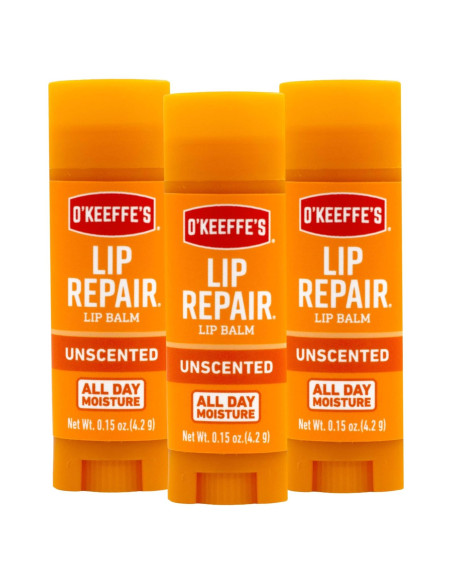 Bálsamo Labial O'Keeffe's Reparador Sin Fragancia - 3 Unidades