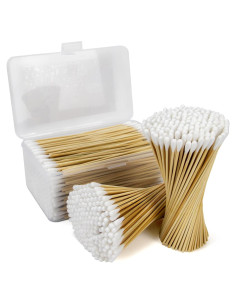 500 Bastones de Algodón Largos Bcowos - 15.24 cm Biodegradables