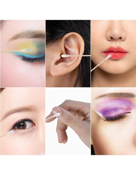 Bastoncillos de Algodón BTYMS 400 Unidades 15.24 cm Madera