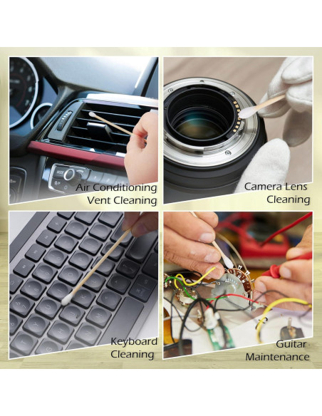 Bastones de Algodón Largos MoHern 400 Pcs 15.24 cm para Limpieza