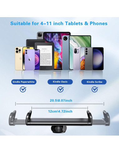 Soporte para Tableta con Cuello de Ganso Kefotic K2 Negro