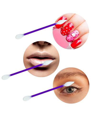 900 Bastoncillos de Algodón CGR con Punta Afilada y Aplanada