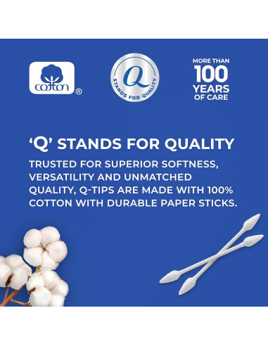 Bastones de Algodón Q-Tips Punta Precisa 170 Unidades