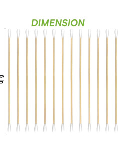 Bastones de Limpieza de Armas Egaageoi 400 Pcs 15.24 cm Algodón 2