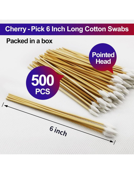 500 Hisopos de Algodón Largo FLIDUKK - Biodegradables 15.24 cm